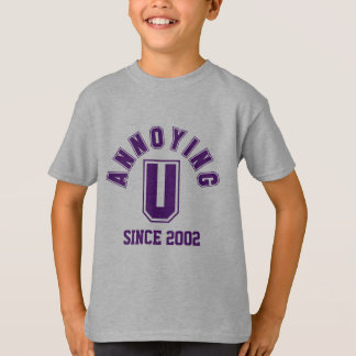 Camiseta Divertido Molesto Chico Tee, Morado
