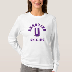 Camiseta Divertido molesto, damas sudaderas, morado