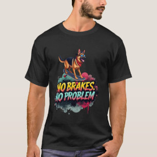 Camiseta Divertido monopatín para dueños de perros pastor a