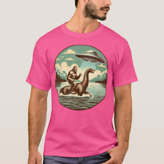 Camiseta Divertido Monstruo Del Loch Ness. Bigfoo