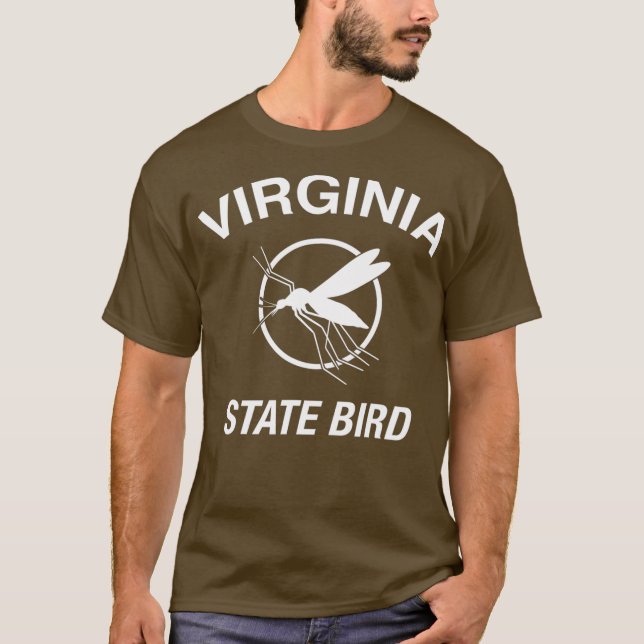 Camiseta Divertido Mosquito de Aves Estatal de Virginia (Anverso)