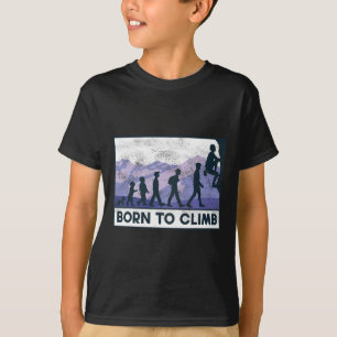 Camiseta Divertido Nacido Para Escalar Pion Y Destino Escal