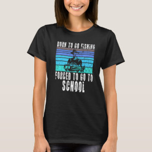 Camiseta Divertido Nacido Para Ir De Pesca Lubina Pescado P