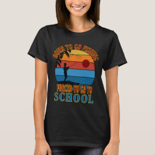 Camiseta Divertido Nacido Para Ir De Pesca Lubina Pescador