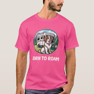 Camiseta Divertido Nacido Para Vagar Autocaravana Casa Roda