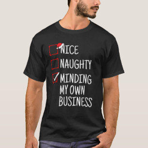 Camiseta Divertido Navidad Bonito Malo Atendiendo A Mis Pro