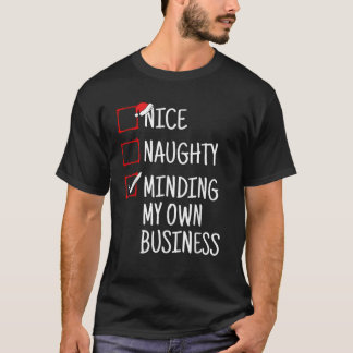 Camiseta Divertido Navidad Bonito Malo Atendiendo A Mis Pro