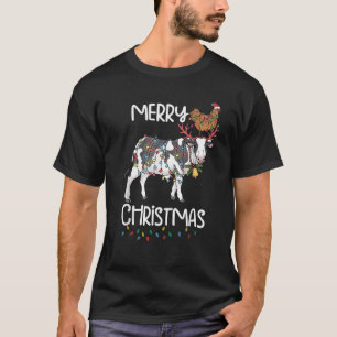 Camiseta Divertido Navidad de granja de pollos para vacas p