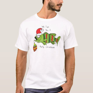 Camiseta Divertido Navidad Personalizado de pescado crudo