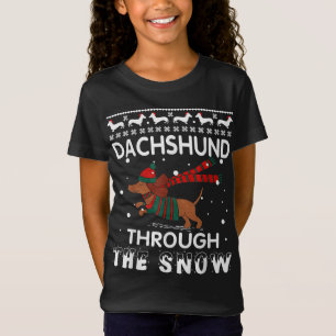 Camiseta Divertido Navidades de Dachshund Santa  Navidad Pe