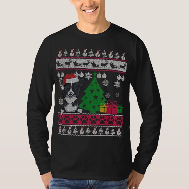 Camiseta Divertido Navidades de Frontera Collie Aroma Perro (Anverso)