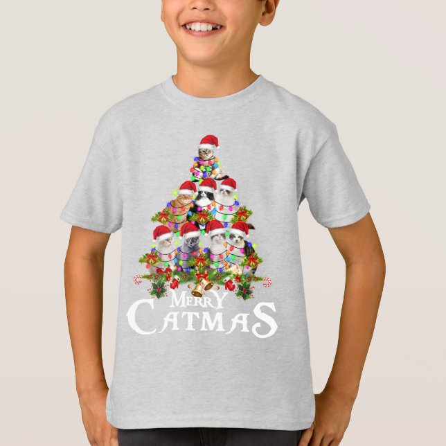 Camiseta Divertido Navidades de las luces de los árboles de (Anverso)