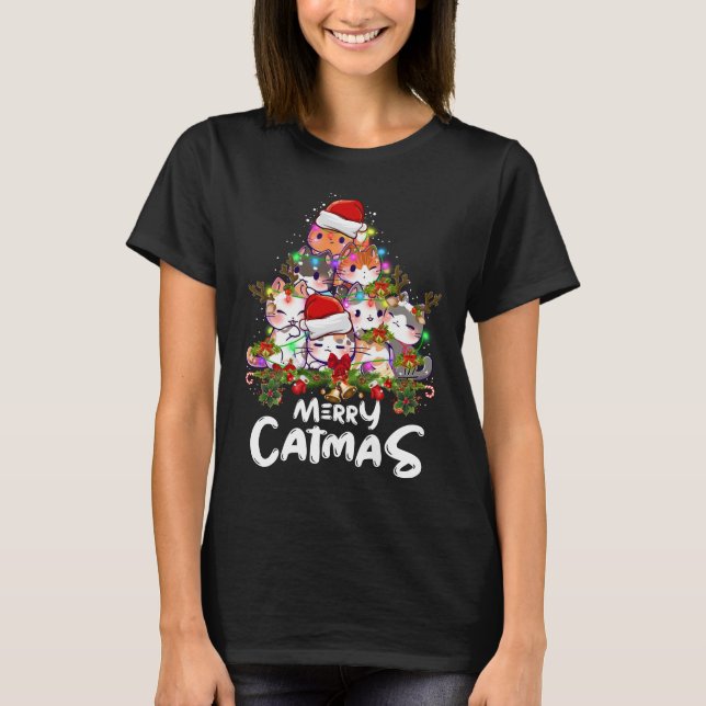 Camiseta Divertido Navidades de las luces de los árboles de (Anverso)