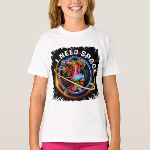 CAMISETA DIVERTIDO NECESITO ESPACIO ASTRONAUTA GALAXIA