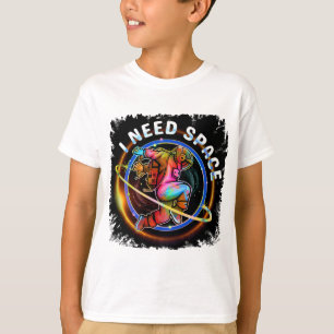 CAMISETA DIVERTIDO NECESITO ESPACIO ASTRONAUTA GALAXIA