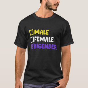 Camiseta Divertido No binario Y Bigénero
