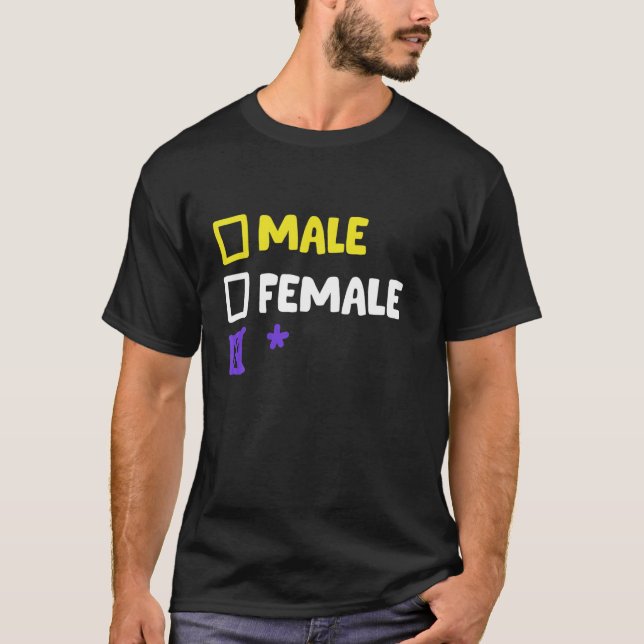 Camiseta Divertido No binario Y Transgénero (Anverso)