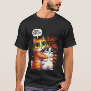 Camiseta Divertido "No lo hagas Carl" Gato en la 9ª Vida✨🐈