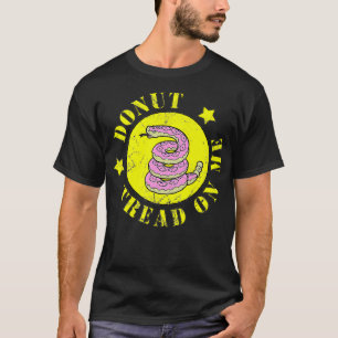 Camiseta Divertido no me toquen serpiente donut y bandera d