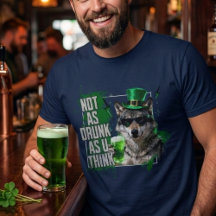 Divertido No Tan Borracho Lobo Día de San Patricio