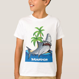 Camiseta Divertido nombre añadido de tiburón de playa