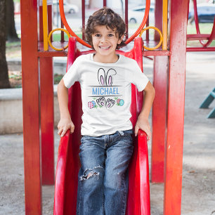 Camiseta Divertido nombre de conejito de Pascua Personaliza