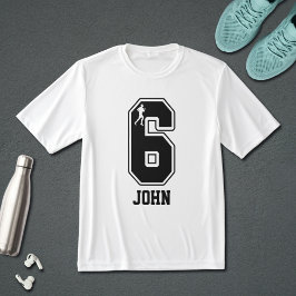 Camiseta Divertido Número 6 Pareja Corriendo Nombre Persona