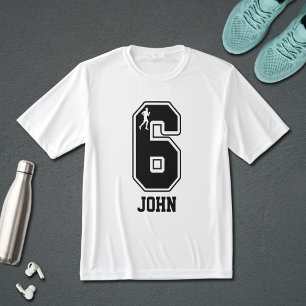 Camiseta Divertido Número 6 Pareja Corriendo Nombre Persona