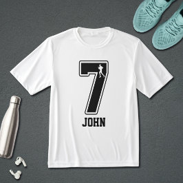 Camiseta Divertido Número 7 Pareja Corredora Nombre Persona