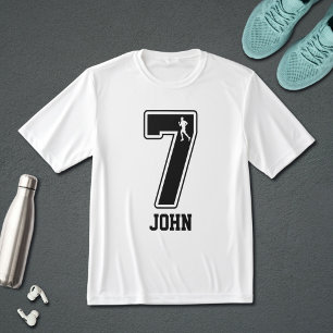 Camiseta Divertido Número 7 Pareja Corredora Nombre Persona