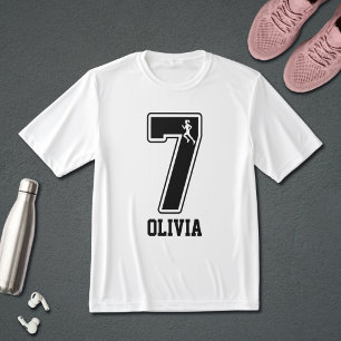 Camiseta Divertido Número 7 Pareja Corredora Nombre Persona