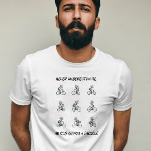 Camiseta Divertido Nunca subestimes a un viejo en una bicic