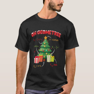 Camiseta Divertido Oh Geometree Math Christmas Tree Lights 