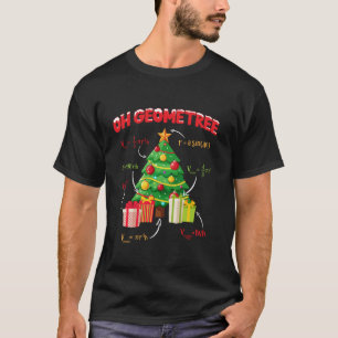 Camiseta Divertido Oh Geometree Math Christmas Tree Lights