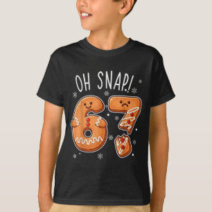 Camiseta Divertido Oh Snap 67 Galleta de Jengibre Navidad H