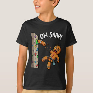 Camiseta Divertido Oh Snap Hombre de Jengibre Trepando Meme