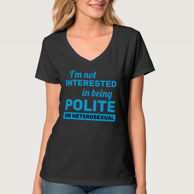 Camiseta Divertido orgullo gay grosero y Chistes sin interé (Anverso)