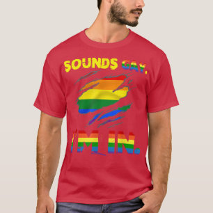 Camiseta Divertido orgullo gay suena gay, estoy en LGBTQ 