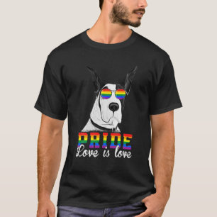 Camiseta Divertido Orgullo LGBT Amor Perro Dane