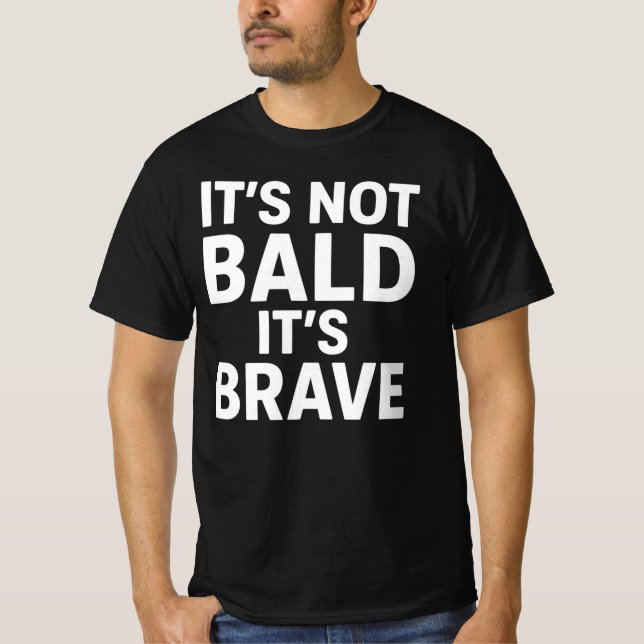 Camiseta Divertido padre calvo - No es calvo, es valiente | (Anverso)