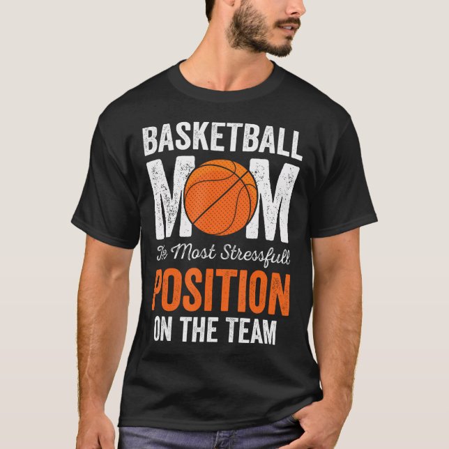 Camiseta Divertido padre de un baloncesto, básquetbol, mamá (Anverso)