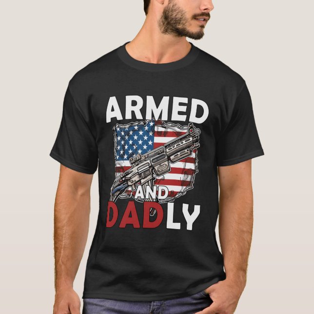 Camiseta Divertido Padre Muerto Por Padres Día Bandera De E (Anverso)