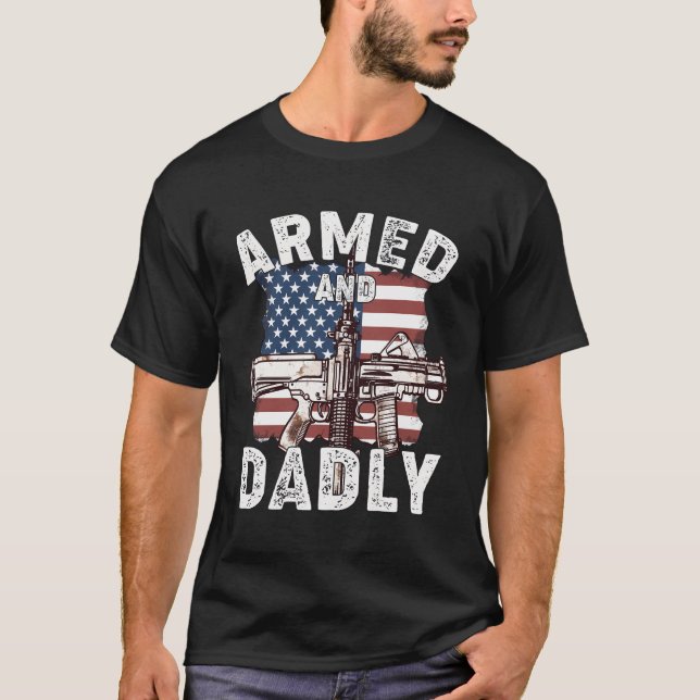 Camiseta Divertido Padre Muerto Por Padres Día Bandera De E (Anverso)