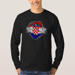 Camiseta Divertido país de bandera de Croacia, Europa