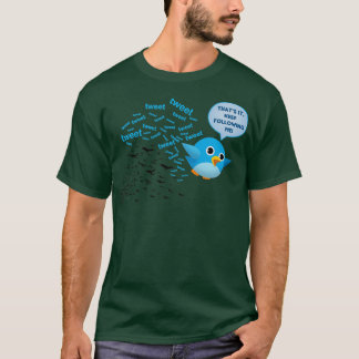 Camiseta Divertido pájaro parodia a los medios sociales