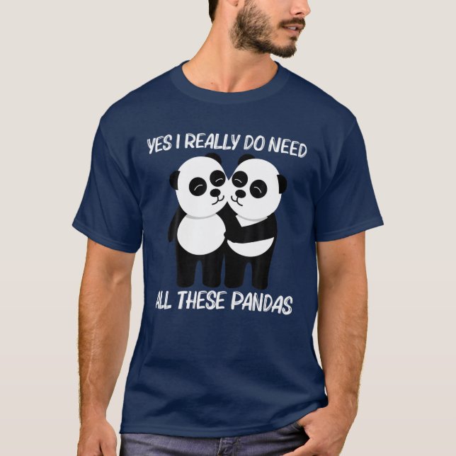 Camiseta Divertido Panda Para Hombres Mujeres Gigantes Chin (Anverso)