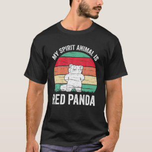 Camiseta Divertido Panda Rojo Trending My Spirit Animal Is 