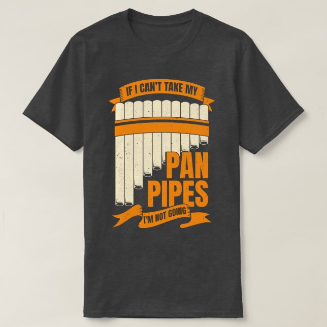 Camiseta Divertido panel Tubería de canto de flauta de rega (Diseño del anverso)