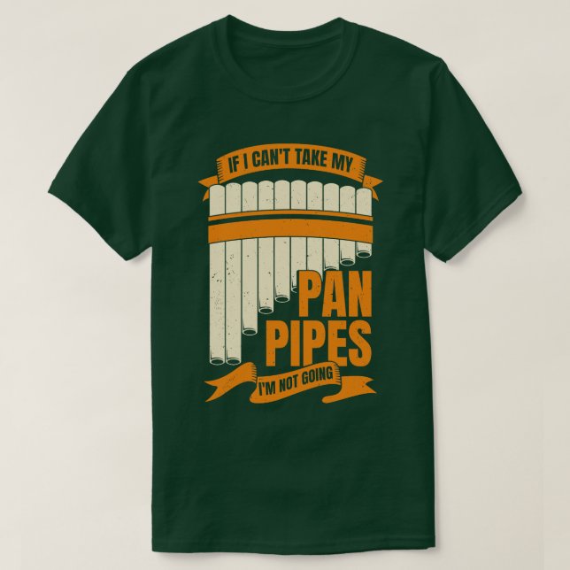 Camiseta Divertido panel Tubería de canto de flauta de rega (Diseño del anverso)