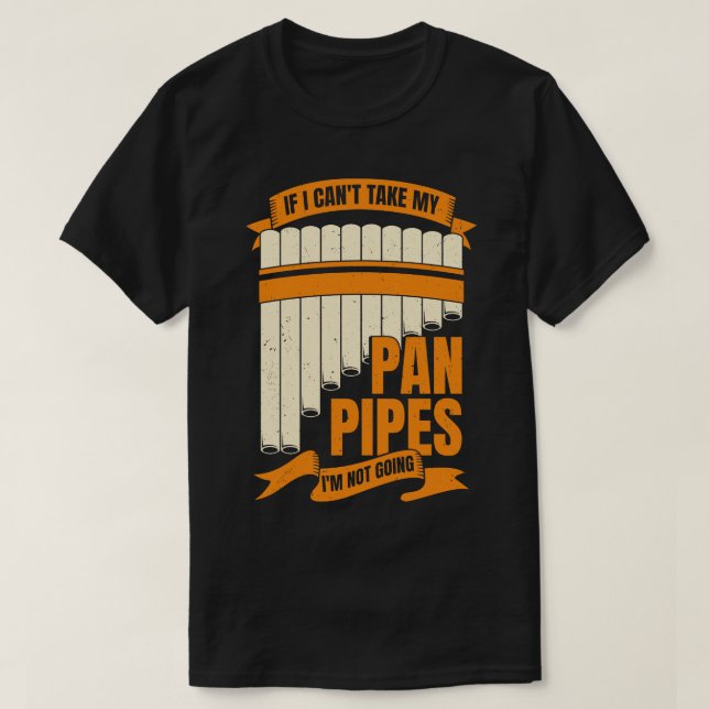 Camiseta Divertido panel Tubería de canto de flauta de rega (Diseño del anverso)